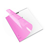 Тетрадь с пластиковой обложкой на скобе ErichKrause® Классика CoverPrо Neon, розовый, А5+ 18 л. кл