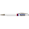 Ручка шариковая автомат. 0,7 мм "deVENTE. Триколор" синяя, корпус бел. с росс.флагом,поворот. механ.