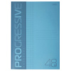 Тетрадь А4 48 л. кл. Пластиковая обложка PROGRESSIVE (Бирюзовая) 65г/кв.м 
