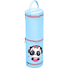 Пенал-трансформер "deVENTE. Panda" 22,5x6,7x6,2 см, круглый, силиконовый, с ручкой, голубой пастельн