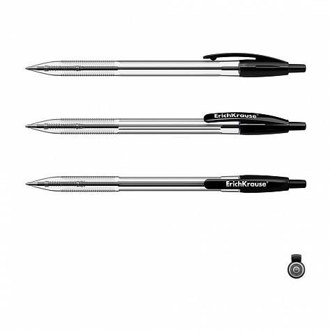 Ручка шариковая автомат. 1,0 мм R-301 MATIC черная