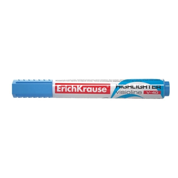Маркер-текстовыделитель ErichKrause® Visioline V-40 голубой (0,6-5,2 мм)