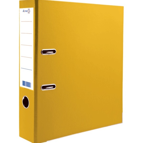 Папка-регистратор 75 мм "deVENTE" PP двусторонний разобранная, металлическая окантовка, жёлтая