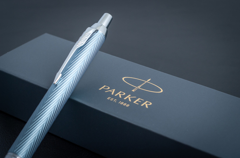 Ручка шариковая "Parker IM Premium Blue Grey CT", линия письма - средняя, цвет чернил синий