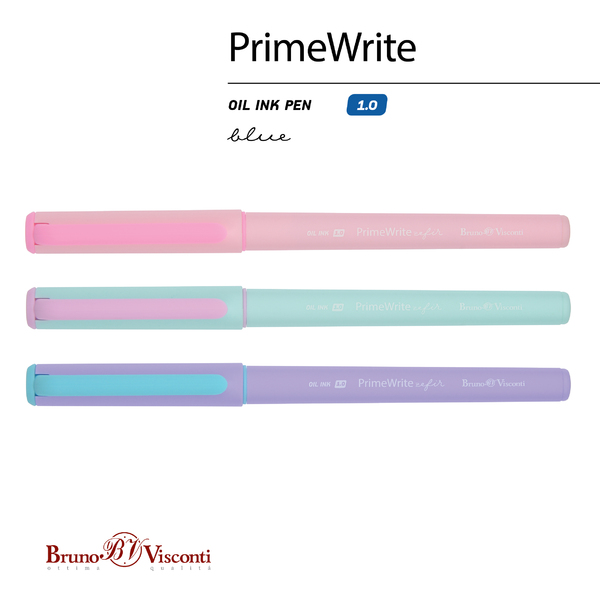 Ручка шариковая 1,0 мм "PrimeWrite. Basic. Zefir" масло синяя