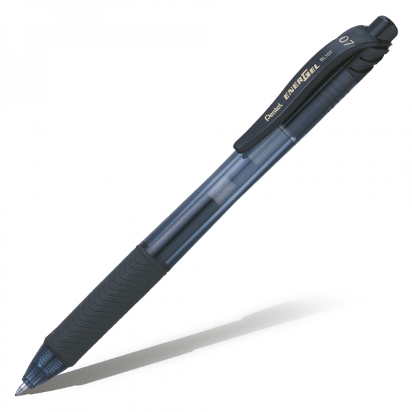 Ручка гелевая автомат. "Pentel" Energel-X  d 0.7 мм   черные чернила