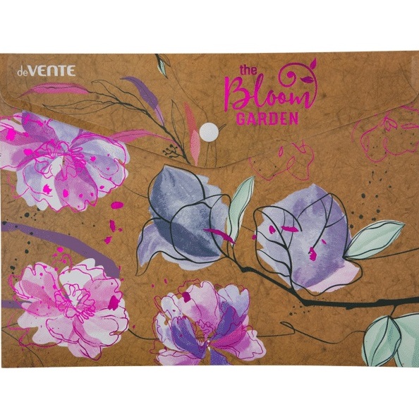 Папка-конверт на кн. А5 "deVENTE. Bloom Garden" 180 мкм, фактура крафт-имитация с рисунком, с тиснен