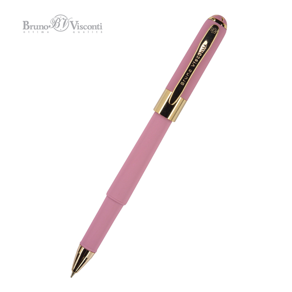 Ручка шарик. 0,5 мм "MONACO" синяя (розовый корпус)