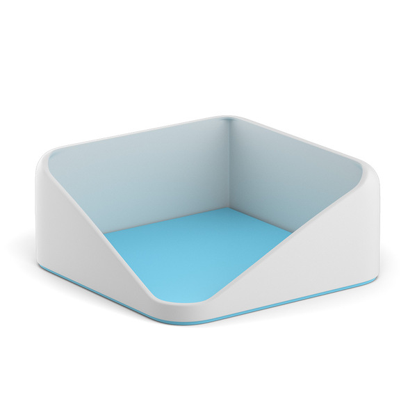 Подставка для бумажного блока пластиковая ErichKrause® Forte, Pastel, белая с голубой вставкой