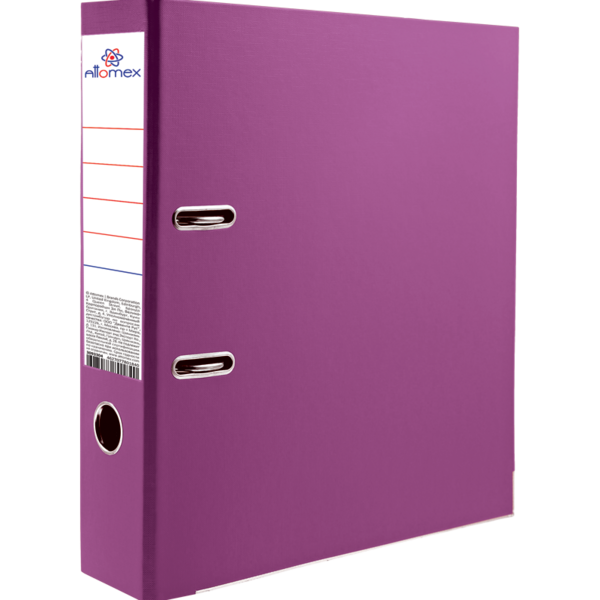 Папка-регистратор 50 мм "Attomex" PP разобранная, фиолетовая металлическая окантовка, запечатка форз