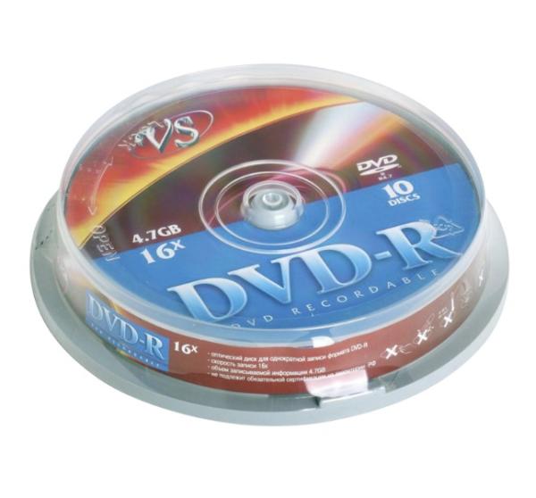 DVD-R Cake Box 10 шт. VS 4,7 Gb