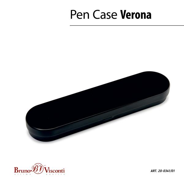 Ручка "VERONA" в метал. футляре 1.0 ММ, СИНЯЯ (корпус шампань, футляр черный)