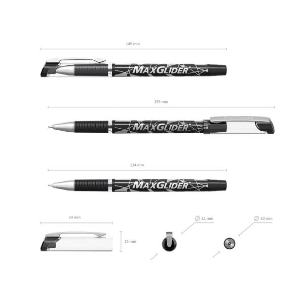 Ручка шариковая ErichKrause® MaxGlider®, Ultra Glide Technology, цвет  чернил черный (в блистере )