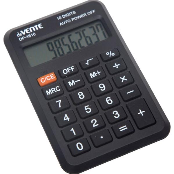 Калькулятор 12 разр., "deVENTE" DD-88812, 145x190x35 мм, 2-е питание, 2 память, черный, автоматическ