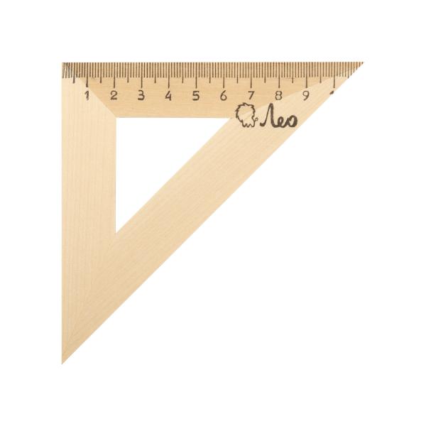 Треугольник деревянный 45 гр 11 см "Лео"
