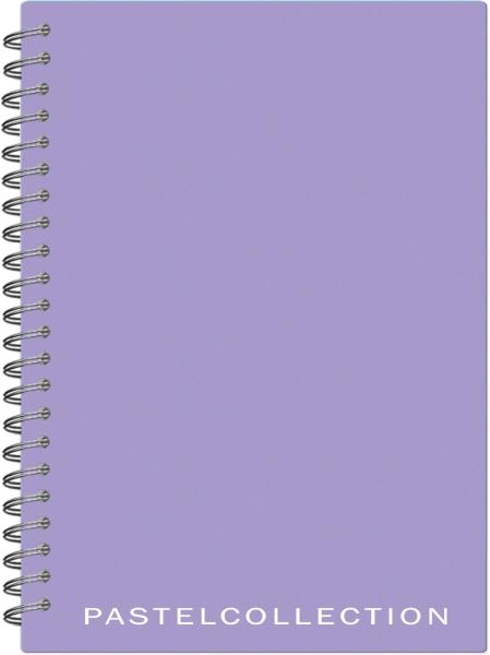 Тетрадь 80 л. кл. на гребне Pastel Collection Purple/Pink, с обложкой из двухстроннего двухцветного 