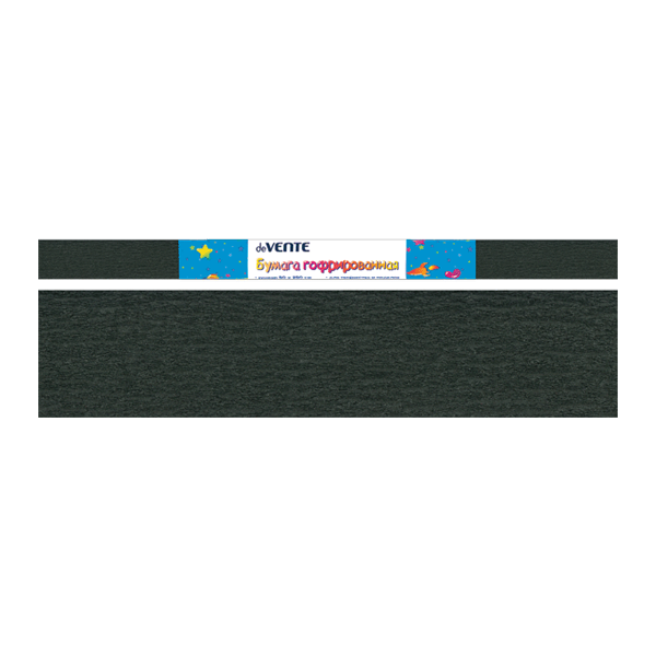 Бумага гофрированная (креповая) "deVENTE" 32 г/м², 50x250 см в рулоне, черная