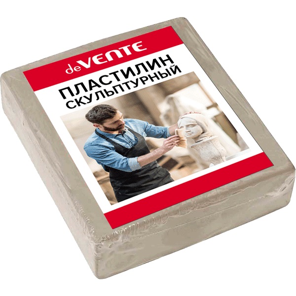 Пластилин скульптурный 500 г. телесный, пленка, мягкий "deVENTE"
