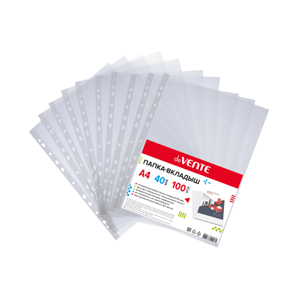 Папка-вкладыш А4 40 мкм 100 шт. "deVENTE" фактура "апельсиновая корка" 