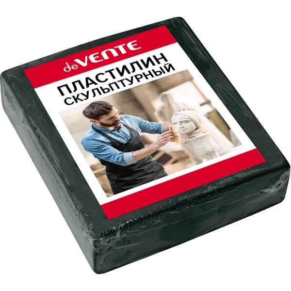 Пластилин скульптурный 500 г. оливковый, пленка, мягкий "deVENTE" 