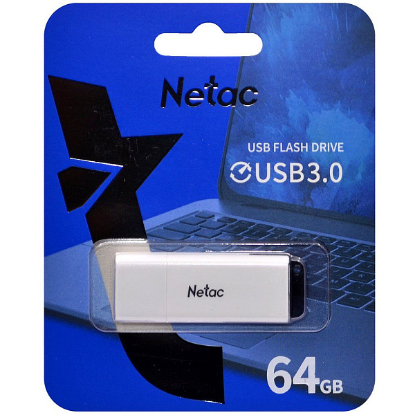 Флеш Диск Netac 64GB U185  USB3.0 белый