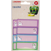 Набор именных самоклеящихся наклеек на тканевой основе "deVENTE. Unicorn" 56x18 мм, 8 шт, 4 дизайна, в пластиковом пакете с блистерным подвесом