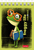 Блокнот А7 40 л. кл. на гребне "Лягух Кир" 65г/кв.м Обл. мел.картон 