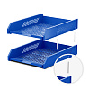 Набор из 2 пластиковых лотков на металлических стержнях ErichKrause® Classic, синий