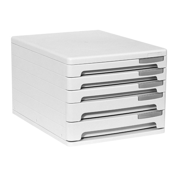 Файл-кабинет 5-секционный пластиковый ErichKrause Classic, серый