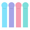 Набор из 4 закладок пластиковых ErichKrause® Diagonal Pastel, ассорти (в пакете)