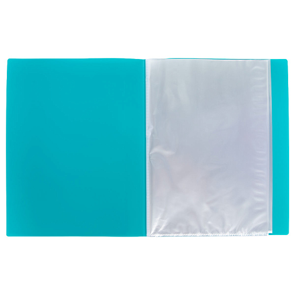 "Лео"   "Расти"  Папка-портфолио дошкольника с файлами 20л. A4 700 мкм 15 мм  песок бирюзовый 