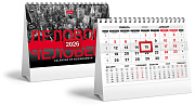 Календарь 2026 ДОМИК настольный 160х105мм на гребне с бегунком Делового человека Красно-черный  бум. Мелованная, в индив.упак.