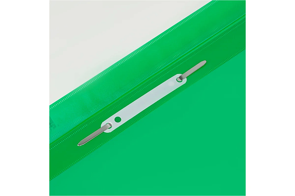 Скоросшиватель А4 с верх. прозр. листом, 100/120 мкм, зеленая, Стамм