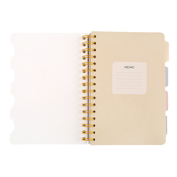 Записная книжка "ART JOURNAL" А5,120 л. на гребне, с разделителями "Lush Bouquet"