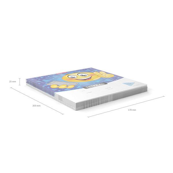 Тетрадь 12 л. лин. "Смайлики"  ErichKrause 