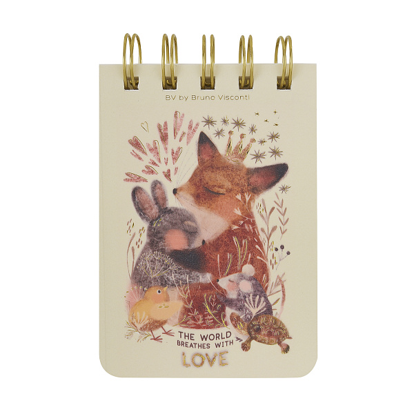 Блокнот А7 100 л. лин. на гребне "CUTE JOURNAL" BV, "LOVE ME.ЛЮБОВЬ, КАК ОНА ЕСТЬ"