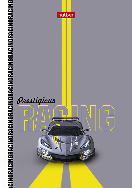 Блокнот А6 32 л. кл. "Престижные гонки" на скобе Обл. мел.бумага глянц. ламин. 8 дизайнов в блоке