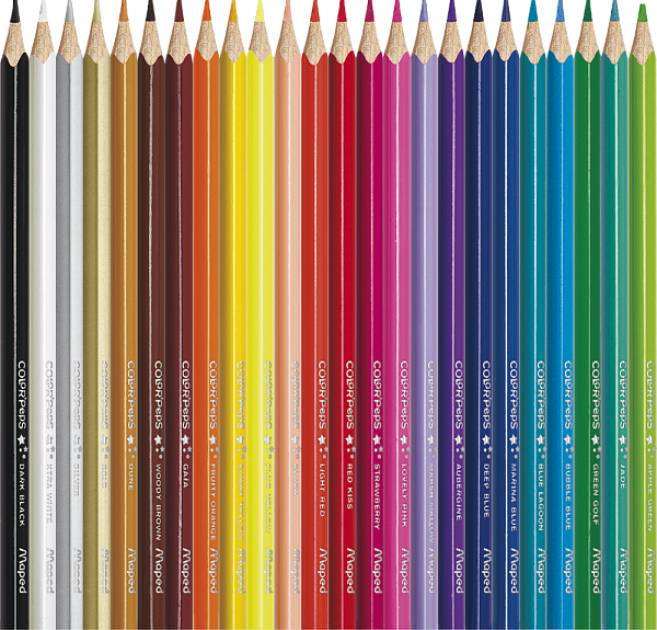 Карандаши 24 цв. Maped COLOR'PEPS из липы,  треугол., ударопроч. грифель