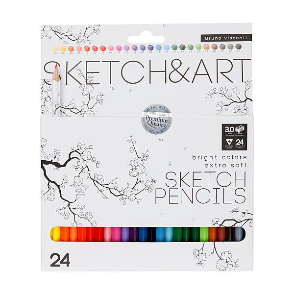 СКЕТЧ КАРАНДАШИ 24 ЦВ. "SKETCH&ART"