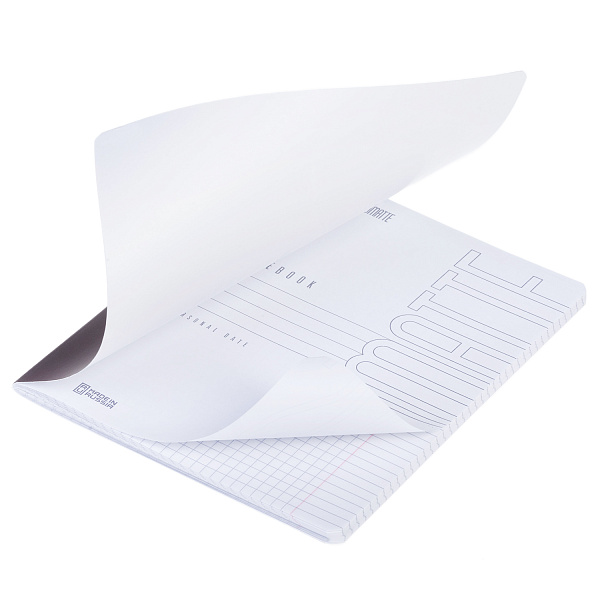 Тетрадь 48 листов в линию "СОЛО- Черный бархат 60-65г/кв.м на скобе Обл. мел.картон ламинация СОФТ ТАЧ черный запечатанный тит.лист скругл.углы