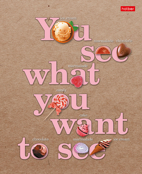 Тетрадь 48 л. кл. "Ты видишь" 65г/кв.м выб лак 5 диз.в блоке скругл.углы 