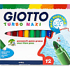 "Giotto" TURBO MAXI WASHABLE Набор цветных фломастеров 12 цв