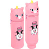 Пенал "deVENTE. Unicorn and Juice" 21(18)x6x6 см, фигурный, силиконовый, пастельный розовый