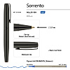Ручка "SORRENTO" РОЛЛЕР в подарочном футляре, 0.7 ММ, СИНЯЯ (корпус черный, футляр черный)