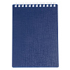 Блокнот А7 80 л. кл. на гребне "CANVAS" синий, пластиковая обложка