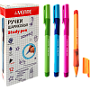 Ручка шариковая 0,7 мм "deVENTE. Study Pen. School" обучающая письму, для правшей, СИНЯЯ, с эргономичным каучуковым держателем, сменный стержень, с индивидуальной маркировкой,