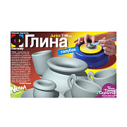 Глина для лепки 410 гр. Голубая скульптурная для набора Гончар