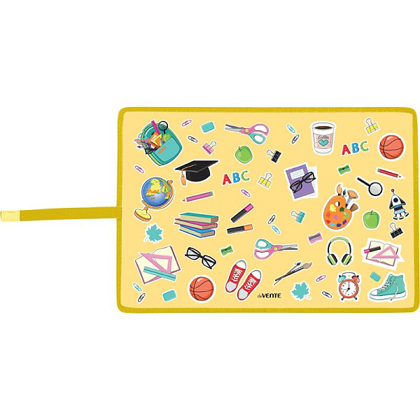 Накладка на стол "deVENTE. Back to School" 43x29 см, пластиковая 500 мкм, с цветным рисунком, с окантовкой и застежкой-липучкой