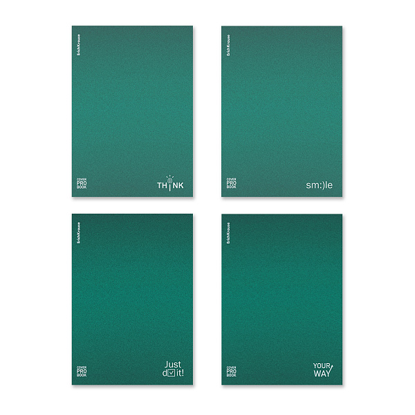 Тетрадь 60 л. с пластиковой обложкой на скобе ErichKrause Symbol, зеленый, B5, клетка_MIX-PACK