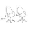 Кресло оператора Helmi HL-M30 "Престиж", ткань синяя с черным